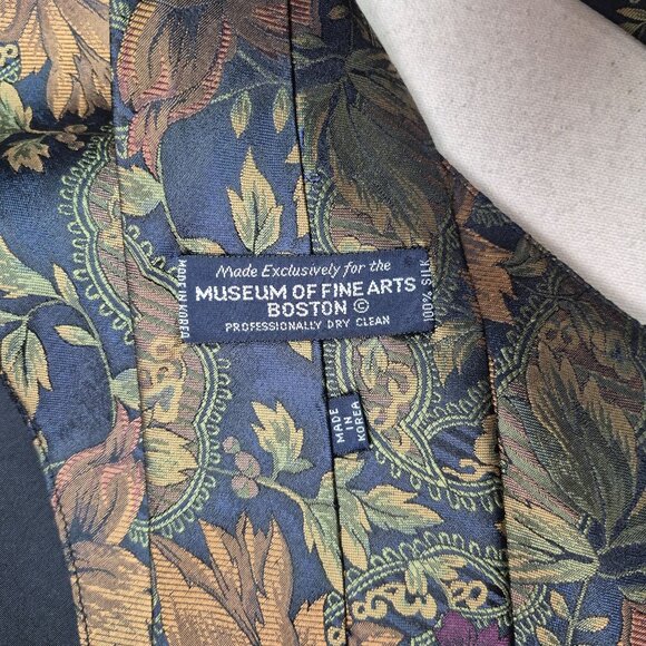 Men's Formal Silk Vest & Matching Tie Museum of Fine Arts Boston 5-Button Sz M - Picture 7 of 8